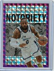 LeBron James [Purple] #2 Basketball Cards 2022 Panini Mosaic Notoriety Prices