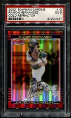 Ramon Hernandez [Gold Refractor] Baseball Cards 2002 Bowman Chrome Gold Prices