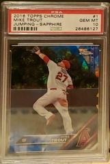 Mike Trout #1 Baseball Cards 2016 Topps Chrome Sapphire Prices
