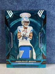 Amon Ra St. Brown [Teal] #MM-ASB Football Cards 2022 Panini Certified Materials Mirror Prices