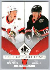 Brady Tkachuk, Tim Stutzle Hockey Cards 2022 SP Authentic Collaborations Prices