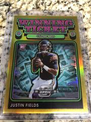 Justin Fields [Gold] #WT11 Football Cards 2021 Panini Contenders Optic Winning Ticket Prices