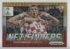 Mario Mandzukic [Yellow and Red Pulsar] Soccer Cards 2014 Panini Prizm World Cup Net Finders Prices