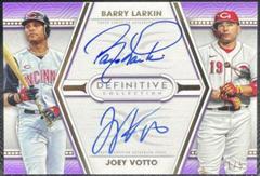 Barry Larkin, Joey Votto [Purple] #DAC-LV Baseball Cards 2022 Topps Definitive Dual Autograph Collection Prices