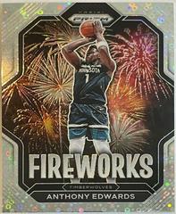 Anthony Edwards [Fast Break] #14 Basketball Cards 2022 Panini Prizm Fireworks Prices