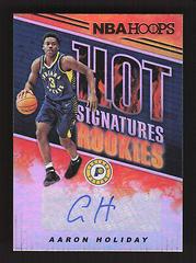 Aaron Holiday #HSR-AH Basketball Cards 2018 Panini Hoops Hot Signatures Rookies Prices