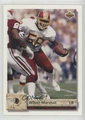 Wilber Marshall #261 Football Cards 1992 Upper Deck Prices