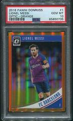 Lionel Messi [Optic Orange] Soccer Cards 2018 Panini Donruss Prices