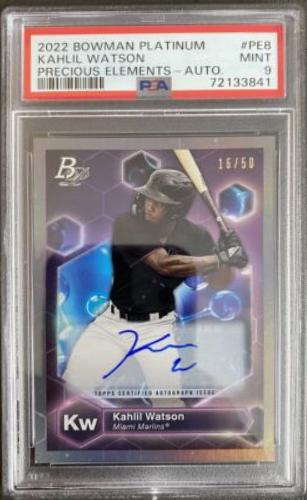 Kahlil Watson Autograph PE 8 Prices 2022 Bowman Platinum Precious