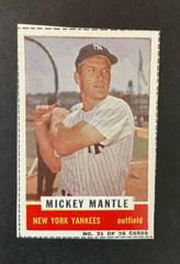 Mickey Mantle [Hand Cut] #31 Baseball Cards 1960 Bazooka Prices