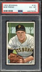 Bob Friend #191 Baseball Cards 1952 Bowman Prices