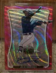 Julio Rodriguez [Pink Wave] #BA-JR1 Baseball Cards 2020 Leaf Metal Draft Autographs Prices