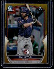 C. J. Kayfus [Gold] Baseball Cards 2023 Bowman Draft Chrome Prices