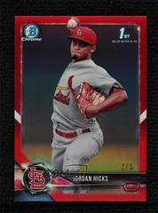Jordan Hicks [Red Refractor] Baseball Cards 2018 Bowman Chrome Prospects Prices