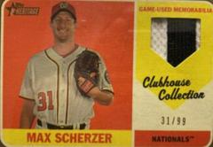 Max Scherzer [Gold] #MSC Baseball Cards 2018 Topps Heritage Clubhouse Collection Relics Prices