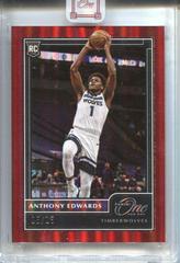 Anthony Edwards [Red] Basketball Cards 2020 Panini One and One Prices