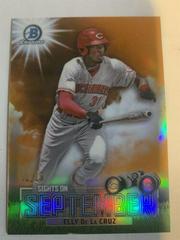 Elly De La Cruz [Mega Box Mojo Orange] #SOS-7 Baseball Cards 2023 Bowman Sights on September Prices
