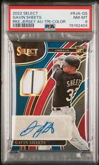 Gavin Sheets [Tri Color] #RJA-GS Baseball Cards 2022 Panini Select Rookie Jersey Autographs Prices