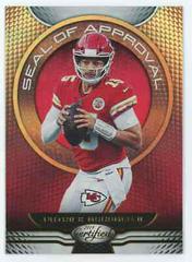 Patrick Mahomes II Football Cards 2019 Panini Certified Seal of Approval Prices