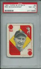Red Schoendienst Baseball Cards 1951 Topps Blue Back Prices