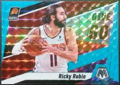 Ricky Rubio [Blue Fluorescent] #12 Basketball Cards 2019 Panini Mosaic Give and Go Prices