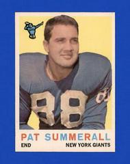 Pat Summerall Football Cards 1959 Topps Prices
