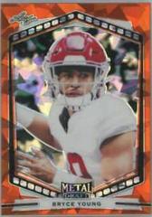 Bryce Young [Orange Crystal] Football Cards 2022 Leaf Portrait Metal Draft Prices