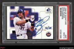 Mike Piazza [Gold] #MP Baseball Cards 1999 SP Signature Autographs Prices