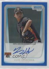 Luis Heredia [Blue Refractor Autograph] #BCP171 Baseball Cards 2011 Bowman Chrome Prospects Prices