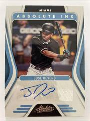 Jose Devers Baseball Cards 2022 Panini Absolute Ink Autographs Prices