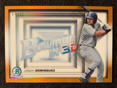 Jasson Dominguez [Orange Refractor] #B3D-6 Baseball Cards 2022 Bowman in 3D Prices