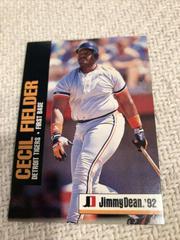 Cecil Fielder Baseball Cards 1992 Jimmy Dean Prices