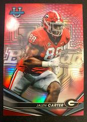 Jalen Carter [Red] #13 Football Cards 2022 Bowman's Best University Prices