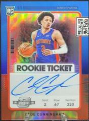 Cade Cunningham [Variation Autograph Red Shimmer] #101 Basketball Cards 2021 Panini Contenders Prices