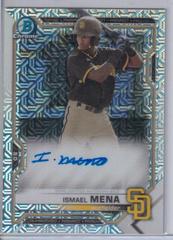 Ismael Mena [Orange Refractor] #BMA-IM Baseball Cards 2021 Bowman Chrome Mega Box Mojo Autographs Prices
