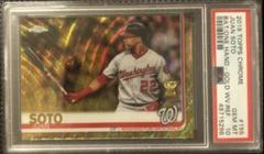 Juan Soto [Bat in One Hand Gold Wave Refractor] #155 Baseball Cards 2019 Topps Chrome Prices