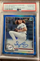 Dustin May [Blue Refractor] #CRA-DM Baseball Cards 2020 Bowman Chrome Rookie Autographs Prices