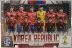 Korea Republic [Yellow & Red Pulsar] Soccer Cards 2014 Panini Prizm World Cup Team Photos Prices