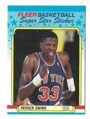Patrick Ewing Basketball Cards 1988 Fleer Sticker Prices