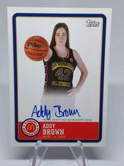 Addy Brown [Orange Basketball] #CA-ABR Basketball Cards 2023 Topps Chrome McDonald's All American Autographs Prices