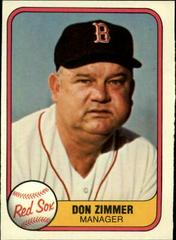 Don Zimmer #230 Baseball Cards 1981 Fleer Prices