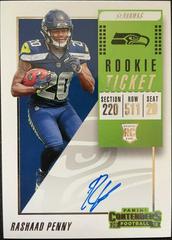 Rashaad Penny #110 Football Cards 2018 Panini Contenders Rookie Ticket Prices