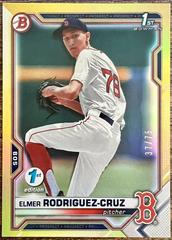 Elmer Rodriguez Cruz [Yellow Foil] #BD-37 Baseball Cards 2021 Bowman Draft 1st Edition Prices