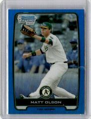 Matt Olson [Blue Refractor] Baseball Cards 2012 Bowman Chrome Draft Picks & Prospects Prices
