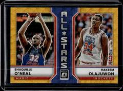 Shaquille O'Neal, Hakeem Olajuwon [Gold Wave] #14 Basketball Cards 2022 Panini Donruss Optic All Stars Prices