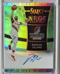 Damian Lillard [Neon Green Prizm] #IF-DLL Basketball Cards 2018 Panini Select in Flight Signatures Prices