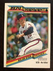 Nolan Ryan Baseball Cards 2023 Topps Heritage 1974 Highlights Prices