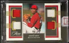 Josiah Gray [Gold] Baseball Cards 2022 Panini Three and Two Rookie Quad Jerseys Prices