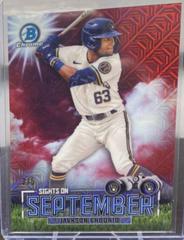 Jackson Chourio [Mega Box Mojo Red] #SOS-11 Baseball Cards 2023 Bowman Sights on September Prices