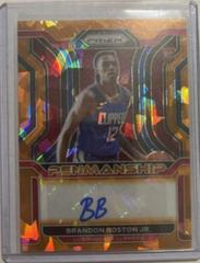 Brandon Boston Jr. [Orange Ice] #RP-BBJ Basketball Cards 2021 Panini Prizm Rookie Penmanship Prices